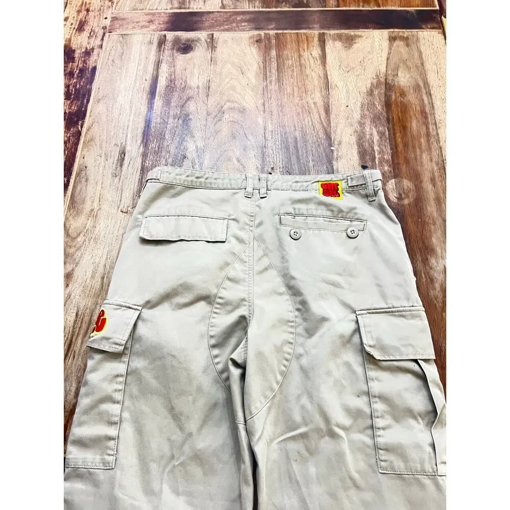 Empyre Men's Tan Bubble Logo Khaki Cargo Skate Pants Size 32